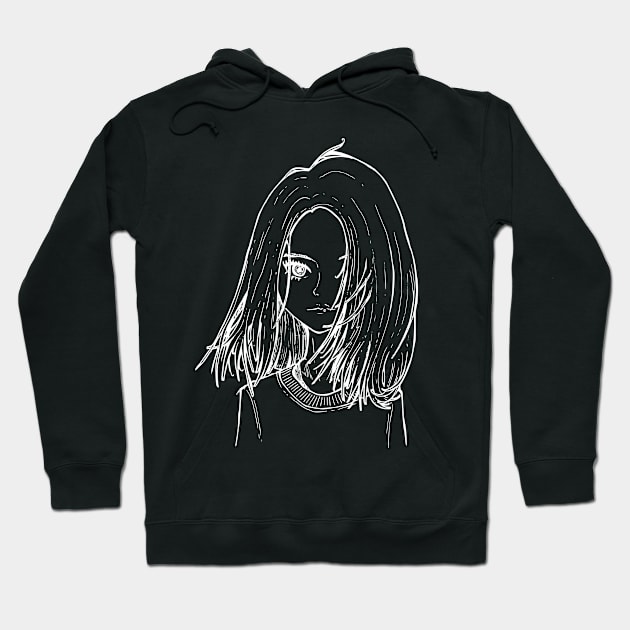 Portrait line art Hoodie by TKDoodle